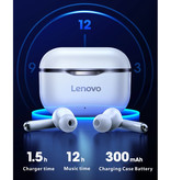 Lenovo Auriculares inalámbricos LP1 - True Touch Control TWS Auriculares Bluetooth 5.0 Auriculares inalámbricos Auriculares Auriculares Rojo
