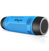 Zealot S1 Wireless-Lautsprecher mit Taschenlampe für Fahrrad - Soundbar Wireless Bluetooth 5.0 Speaker Box Blau