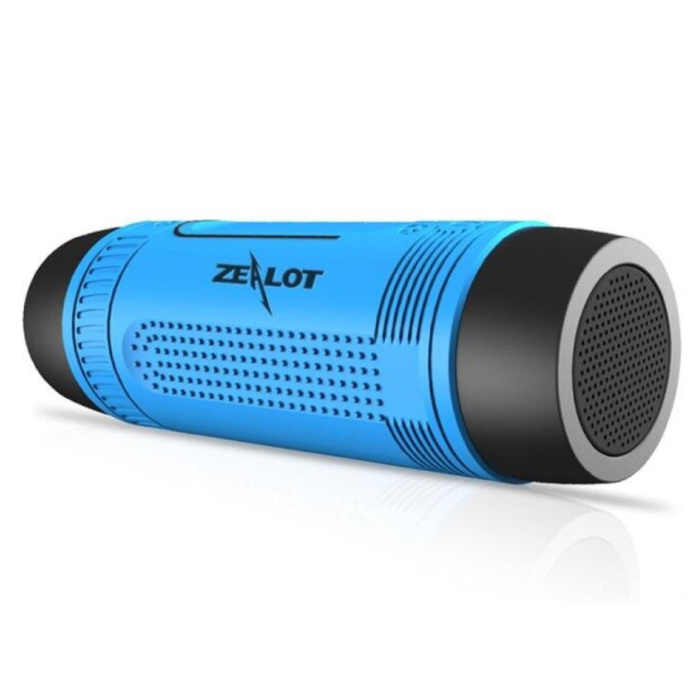 Altoparlante wireless S1 con torcia per bicicletta - Scatola altoparlante Bluetooth 5.0 senza fili con soundbar blu