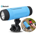 Zealot Altoparlante wireless S1 con torcia per bicicletta - Scatola altoparlante Bluetooth 5.0 senza fili con soundbar blu