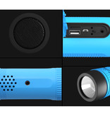 Zealot S1 Wireless-Lautsprecher mit Taschenlampe für Fahrrad - Soundbar Wireless Bluetooth 5.0 Speaker Box Blau