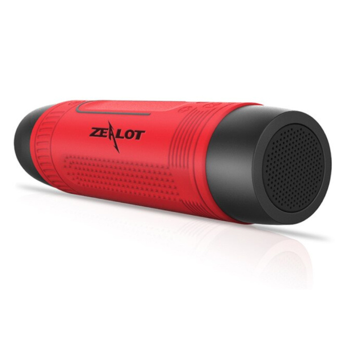 Altavoz inalámbrico S1 con linterna para bicicleta - Soundbar Wireless Bluetooth 5.0 Speaker Box Rojo