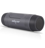 Zealot Altoparlante wireless S1 con torcia per bicicletta - Scatola altoparlante wireless Bluetooth 5.0 soundbar grigio