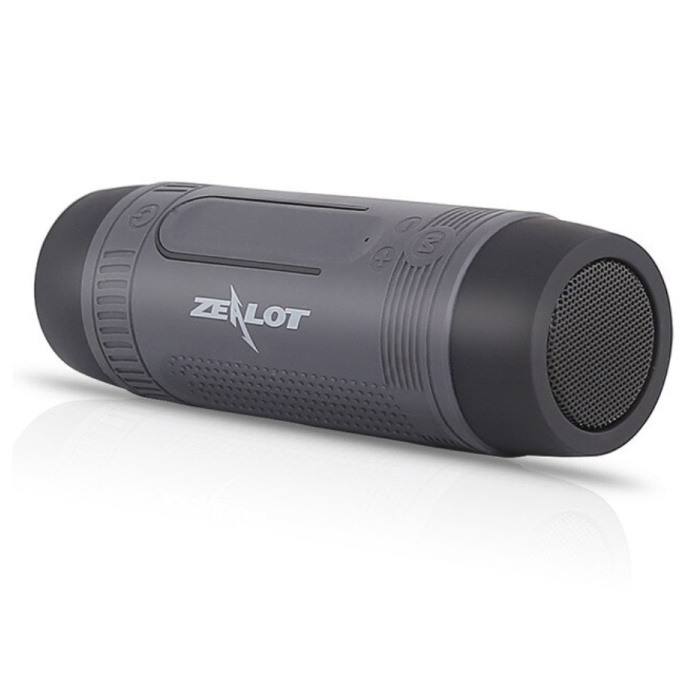 S1 Draadloze Luidspreker met Zaklamp voor Fiets - Soundbar Wireless Bluetooth 5.0 Speaker Box Grijs