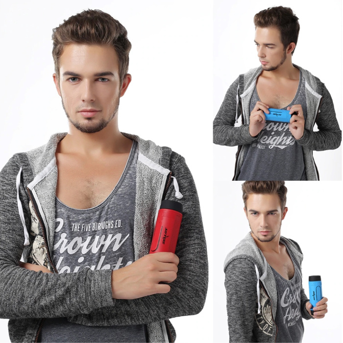 Zealot Altavoz inalámbrico S1 con linterna para bicicleta - Soundbar Wireless Bluetooth 5.0 Speaker Box Marrón