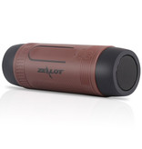 Zealot Altavoz inalámbrico S1 con linterna para bicicleta - Soundbar Wireless Bluetooth 5.0 Speaker Box Marrón