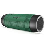 Zealot Altoparlante wireless S1 con torcia per bicicletta - Scatola altoparlante wireless Bluetooth 5.0 soundbar verde