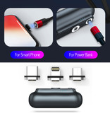 Stuff Certified® Mini banco de energía magnético USB-C 2600mAh - Cargador de batería de emergencia externo negro