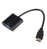 Stuff Certified® Cable VGA a HDMI - 1080p Full HD de alta velocidad negro