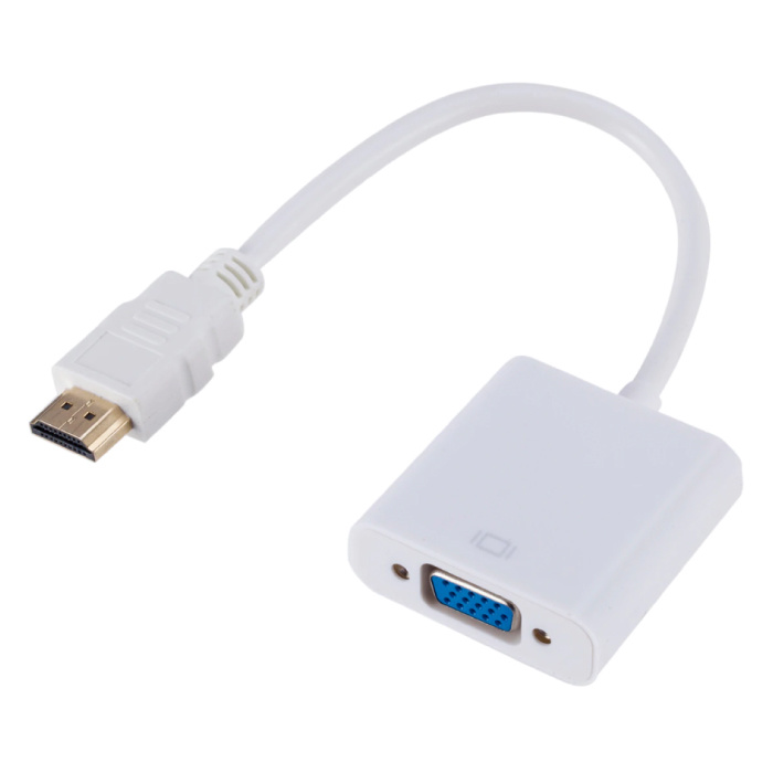 Cable VGA a HDMI - 1080p Full HD de alta velocidad blanco