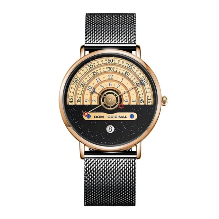 Dom Original Night and Day Watch - Anologian Luxury Movement for Men and Women - Black