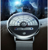 Dom Original Night and Day Watch - Movimento anologo di lusso per uomini e donne - Argento