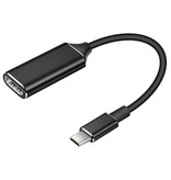 Kebidu Câble adaptateur convertisseur USB-C vers HDMI - 4K 30Hz noir haute vitesse