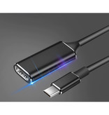 Kebidu USB-C-zu-HDMI-Konverter-Adapterkabel - 4K 30Hz High Speed Black