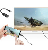 Kebidu Cable adaptador convertidor de USB-C a HDMI - 4K 30Hz de alta velocidad negro