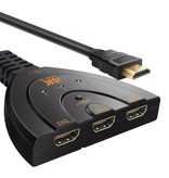 Besiuni Cavo adattatore convertitore splitter 3 in 1 switch HDMI - 4K 30Hz - 3 porte - nero