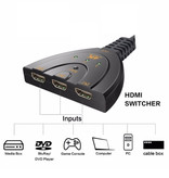Besiuni HDMI Switch 3 in 1 Splitter Converter Adapter Kabel - 4K 30Hz - 3 Poorten - Zwart