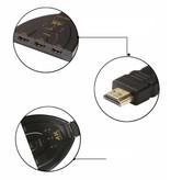 Besiuni Przełącznik HDMI 3 w 1 Splitter Converter Adapter Kabel - 4K 30 Hz - 3 Porty - Czarny