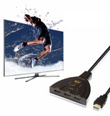 Besiuni HDMI-Schalter 3-in-1-Splitter-Konverter-Adapterkabel - 4K 30Hz - 3 Anschlüsse - Schwarz