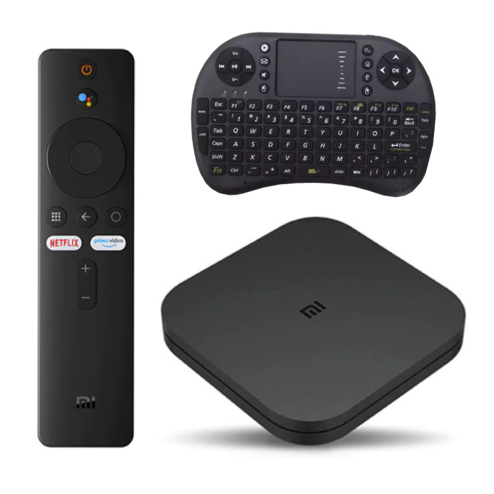 Mi TV Box S Mediaspeler met Toetsenbord - Chromecast / Google Assistant Android Kodi Netflix - 2GB RAM - 8GB Opslagruimte