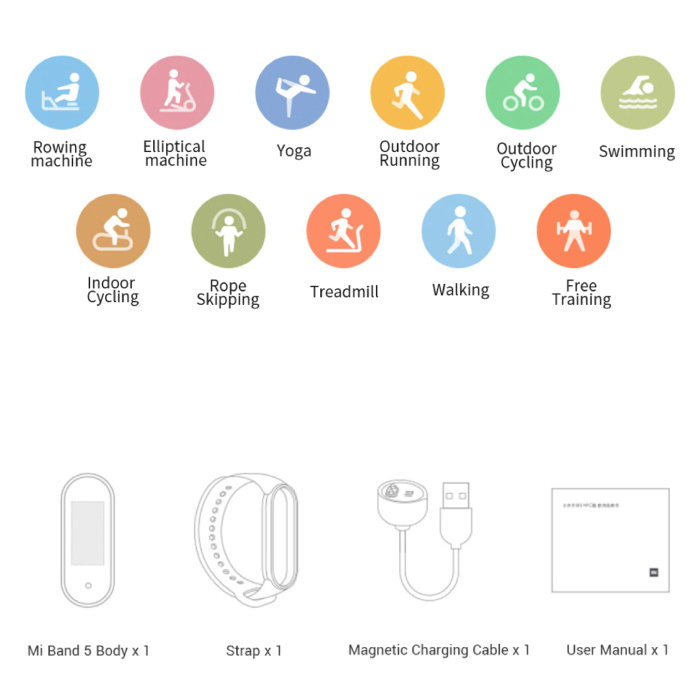Xiaomi Mi Banda 5 - Smart Band Sports rastreador de ejercicios SmartWatch  reloj