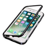 Stuff Certified® iPhone 6S Plus Magnet 360 ° Hülle mit gehärtetem Glas - Ganzkörperhülle + schwarze Displayschutzfolie