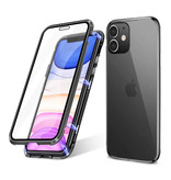 Stuff Certified® iPhone 11 Magnetyczne etui 360 ° ze szkłem hartowanym - etui na całą obudowę + czarna folia ochronna na ekran