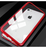Stuff Certified® iPhone 6 Plus Magnetyczne etui 360 ° ze szkłem hartowanym - całe etui + osłona ekranu w kolorze czerwonym
