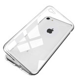 Stuff Certified® Coque Magnétique 360 ° iPhone 6 avec Verre Trempé - Coque Intégrale + Protecteur d'écran Blanc