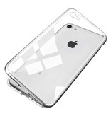 Stuff Certified® iPhone 6 Plus Magnet 360 ° Hülle mit gehärtetem Glas - Ganzkörperhülle + Displayschutzfolie Weiß