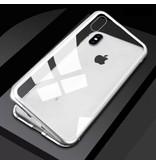 Stuff Certified® Funda Magnética 360 ° para iPhone X con Cristal Templado - Funda de Cuerpo Entero + Protector de Pantalla Blanco