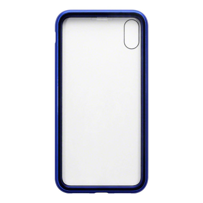 Stuff Certified® Custodia magnetica 360 ° per iPhone 7 Plus con vetro temperato - Custodia integrale + protezione schermo blu