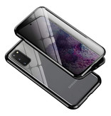 Stuff Certified® Custodia magnetica 360 ° per Samsung Galaxy S20 con vetro temperato - Custodia integrale + protezione schermo nera