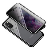 Stuff Certified® Samsung Galaxy S20 Plus Magnetische 360 ° Hülle mit gehärtetem Glas - Ganzkörperhülle + Displayschutzfolie Schwarz