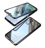 Stuff Certified® Coque Samsung Galaxy S20 Ultra Magnétique 360 ° avec Verre Trempé - Coque Full Body Cover + Protecteur d'écran Noir