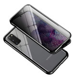 Stuff Certified® Samsung Galaxy S20 Ultra Magnetic 360 ° Hülle mit gehärtetem Glas - Ganzkörperhülle + Displayschutzfolie Schwarz