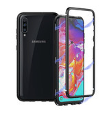 Stuff Certified® Samsung Galaxy Note 10 Magnetische 360 ° Hülle mit gehärtetem Glas - Ganzkörperhülle + Displayschutzfolie Schwarz