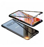 Stuff Certified® Samsung Galaxy S10E Magnetische 360 ° Hülle mit gehärtetem Glas - Ganzkörperhülle + schwarze Displayschutzfolie