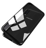 Stuff Certified® Custodia magnetica 360 ° per Samsung Galaxy A70 con vetro temperato - Custodia integrale + protezione schermo nera