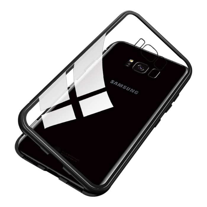 Zegevieren Soldaat klok Samsung Galaxy A8 2018 Magnetisch 360° Hoesje met Tempered Glass | Stuff  Enough.be