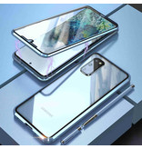 Stuff Certified® Samsung Galaxy S20 Plus Magnetische 360 ° Hülle mit gehärtetem Glas - Ganzkörperhülle + Displayschutzfolie Silber