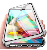 Stuff Certified® Samsung Galaxy S20 Magnetic 360 ° Hülle mit gehärtetem Glas - Ganzkörperhülle + Displayschutzfolie Silber