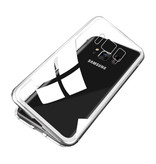 Stuff Certified® Custodia magnetica 360 ° per Samsung Galaxy S8 Plus con vetro temperato - Custodia integrale + protezione schermo argento