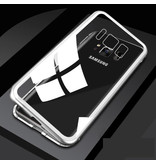 Stuff Certified® Samsung Galaxy S8 Plus Magnetyczne etui 360 ° ze szkłem hartowanym - pokrowiec na całą obudowę + folia ochronna na ekran w kolorze srebrnym