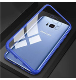 Stuff Certified® Samsung Galaxy S8 Magnetic 360 ° Hülle mit gehärtetem Glas - Ganzkörperhülle + Displayschutzfolie Blau