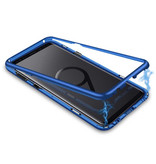 Stuff Certified® Funda Magnética 360 ° con Cristal Templado para Samsung Galaxy S9 - Funda de Cuerpo Entero + Protector de Pantalla Azul