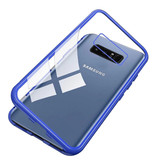 Stuff Certified® Coque Magnétique 360 ° Samsung Galaxy S10 Plus avec Verre Trempé - Coque Intégrale + Protecteur d'écran Bleu