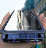 Stuff Certified® Samsung Galaxy S10 Magnetic 360 ° Hülle mit gehärtetem Glas - Ganzkörperhülle + Displayschutzfolie Blau