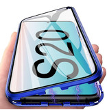 Stuff Certified® Samsung Galaxy S20 Magnetic 360 ° Case with Tempered Glass - Full Body Cover Case + Screen Protector Blue