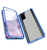 Stuff Certified® Samsung Galaxy S20 Ultra Magnetic 360 ° Hülle mit gehärtetem Glas - Ganzkörperhülle + Displayschutz Blau